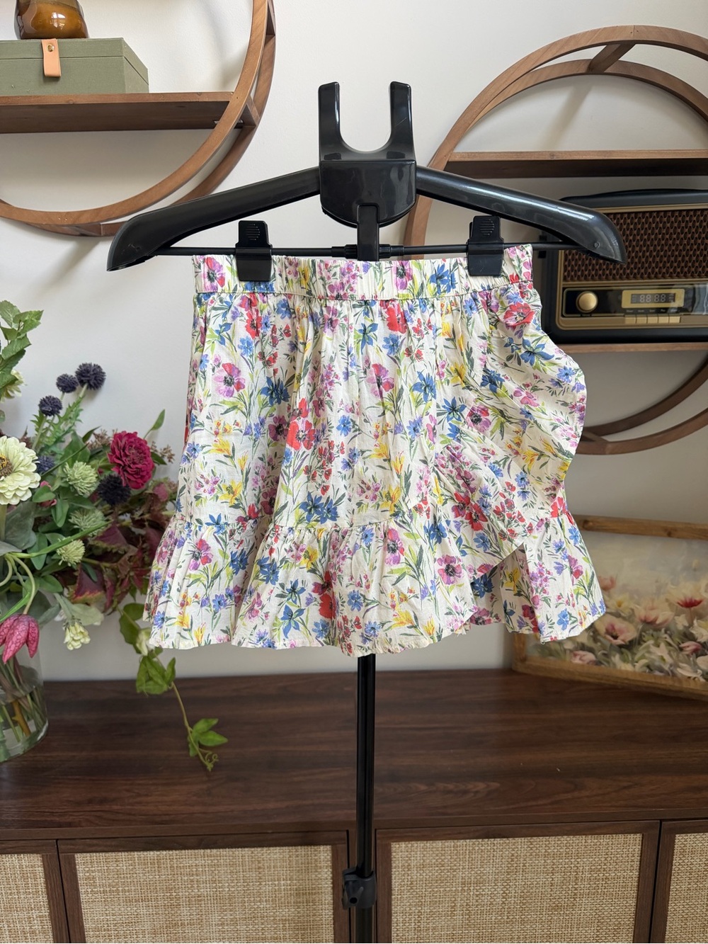 NWT Gap Kids Girls XXL 14-16 Floral Ruffle Skort